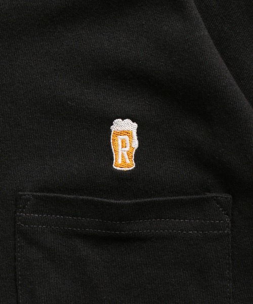 ROTAR（ローター）の「Drunk 1p pocket Tee BEER ワンポイント ポケット付き Tシャツ（Tシャツ/カットソー・メンズ・オリーブ/ホワイト/スミクロ/ブルー系その他・MEDIUM/X-LARGE/LARGE/SMALL）」の14枚目の写真