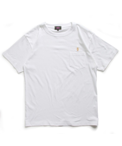 ROTAR（ローター）の「Drunk 1p pocket Tee BEER ワンポイント ポケット付き Tシャツ（Tシャツ/カットソー・メンズ・オリーブ/ホワイト/スミクロ/ブルー系その他・MEDIUM/X-LARGE/LARGE/SMALL）」の5枚目の写真