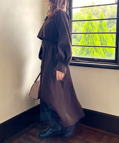 OLIVE des OLIVE（オリーブデオリーブ）の「マルチウェイトレンチワンピース（ワンピース・レディース・ブラウン/カーキ/ベージュ/アイボリー/ダークブラウン・FREE）」の10枚目の写真