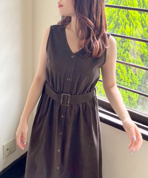 オリーブデオリーブワンピースM カーキ系 OLIVE des OLIVE（オリーブデオリーブ）｜ワンピース（グリーン