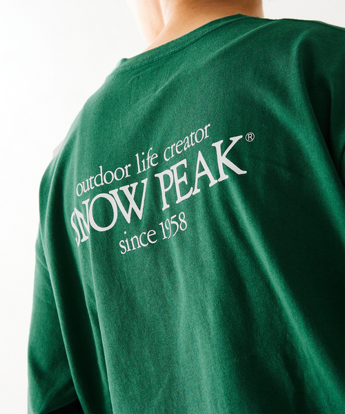 Snow Peak(スノーピーク)の「【SNOWPEAK / スノーピーク】Classic Logo Printed ロングスリーブTシャツ(Tシャツ/カットソー・メンズ・ホワイト/ブラック/グリーン/キナリ・MEDIUM/LARGE)」の22枚目の写真