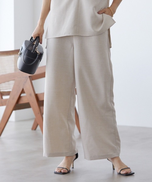 BAYFLOW(ベイフロー)の「イージーワイドパンツ(その他パンツ・レディース・ブラウン/ブラック/ライトベージュ・SMALL/MEDIUM)」の3枚目の写真