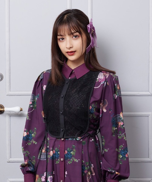 axes femme POETIQUE（アクシーズファムポエティック）の「サイドレースアップベスト（ベスト・レディース・ブラック/キナリ・MEDIUM）」の3枚目の写真
