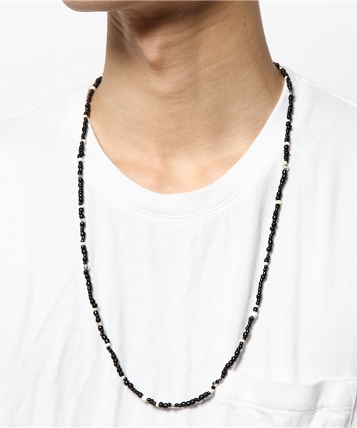 CIAOPANIC（チャオパニック）の「【Ciaopanic】ビーズネックレス（ネックレス・メンズ・ブルー/レッド/サックスブルー/ホワイト/ブラック・FREE）」の6枚目の写真