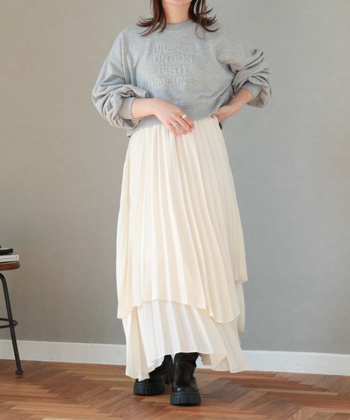 archives（アルシーヴ）の「エンボスクロップドスウェット（スウェット・レディース・ブラック/グレー/アイボリー/ワインレッド・MEDIUM）」の12枚目の写真