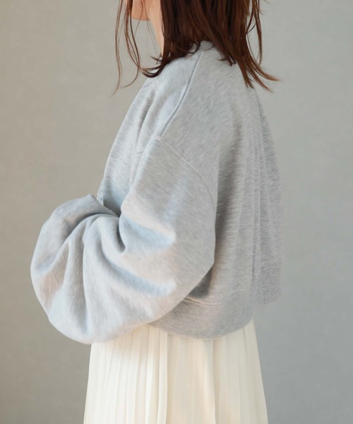 archives（アルシーヴ）の「エンボスクロップドスウェット（スウェット・レディース・ブラック/グレー/アイボリー/ワインレッド・MEDIUM）」の9枚目の写真