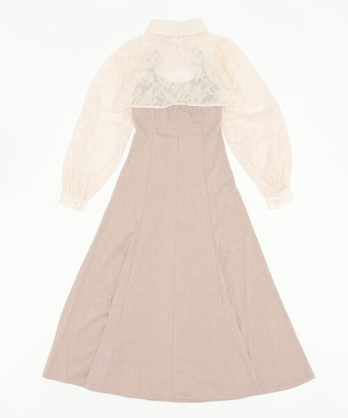 ANDGEEBEE(アンジービー)の「シャツキャミワンピセット(ワンピース・レディース・ブラック/ベージュ・MEDIUM)」の22枚目の写真