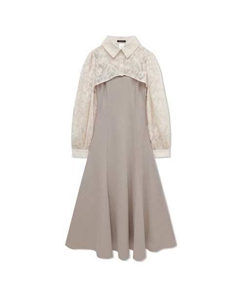 ANDGEEBEE(アンジービー)の「シャツキャミワンピセット(ワンピース・レディース・ブラック/ベージュ・MEDIUM)」の18枚目の写真