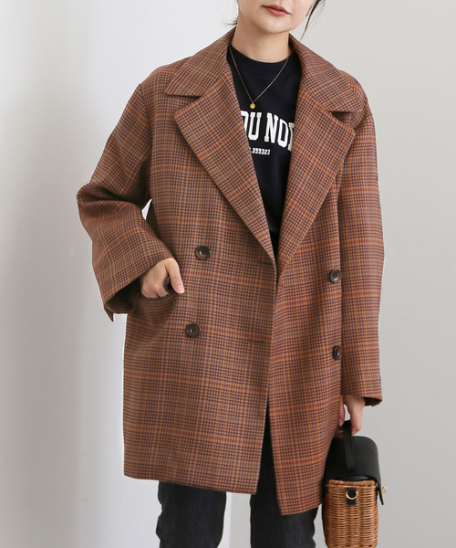 slobe IENAチェックミドルコート SLOBE IENA（スローブイエナ）の「チェックミドルコート（その他