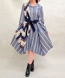スカーフ×レジメシャツＯＰ