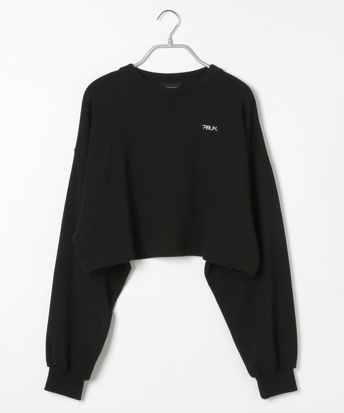 PBLIM（ページボーイリム）の「PAGEBOYLIM/シンプルショートスウェット（スウェット・レディース・ブラック/オフホワイト/オレンジ・FREE）」の12枚目の写真