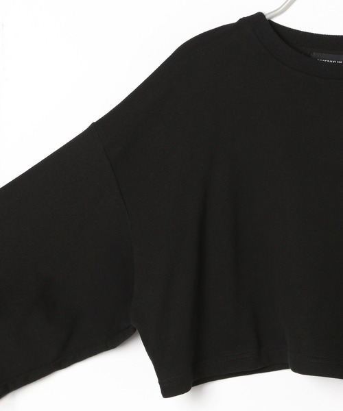 PBLIM（ページボーイリム）の「PAGEBOYLIM/シンプルショートスウェット（スウェット・レディース・ブラック/オフホワイト/オレンジ・FREE）」の15枚目の写真