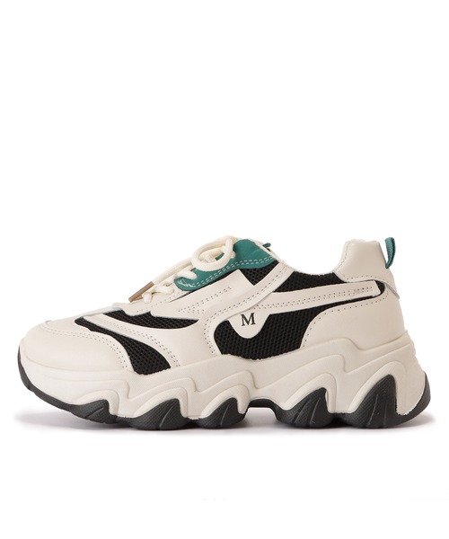 Lace Ladies（レースレディース）の「厚底メッシュダッドスニーカー（スニーカー・レディース・ベージュ/ブラック・23/22.5/24.5/24/23.5/25）」の22枚目の写真