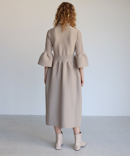 DRESSLAVE（ドレスレイブ）の「mat yarn half zip knit dress