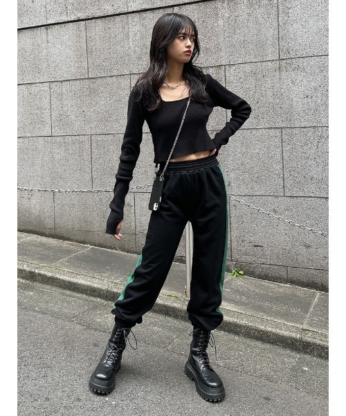 ENVYM(アンビー)の「ラインジョガーPT(その他パンツ・レディース・ブラック/グレー・FREE)」の5枚目の写真