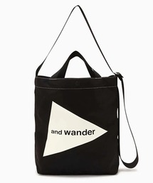 and wander/アンドワンダー CORDURA LOGO TOTE BAG トートバッグ