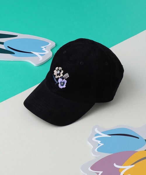 tk.TAKEO KIKUCHI（ティーケータケオキクチ）の「◆ぽっぷレトロフラワー刺繍キャップ（ユニセックスアイテム）（キャップ・メンズ・ベージュ/ブラック/ネイビー系3・00）」の2枚目の写真