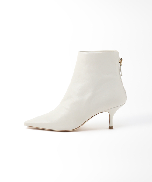 BRENTELLA ブレンテッラ ショート ジップブーツ アイボリー 38サイズ BRENTELLA ブレンテッラ ショート ジップブーツ アイボリー 38サイズ