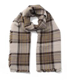 チェック柄マフラー