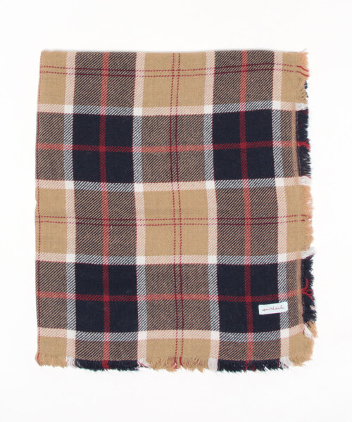 en recre（アンレクレ）の「チェック柄マフラー（マフラー・レディース・ベージュ/ライトブラウン/クリアレッド/ブラック・FREE）」の3枚目の写真