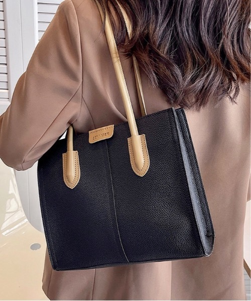 Burner（バーナー）の「【OKUOKU　0909】バイカラー　トート　バッグ　oku-bag-679239099389-30.（トートバッグ・レディース・C/F/G/D/E/A・FREE）」の4枚目の写真