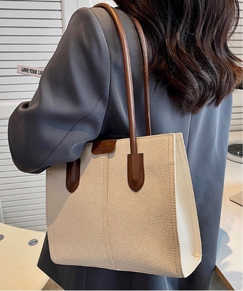 Burner（バーナー）の「【OKUOKU　0909】バイカラー　トート　バッグ　oku-bag-679239099389-30.（トートバッグ・レディース・C/F/G/D/E/A・FREE）」の5枚目の写真