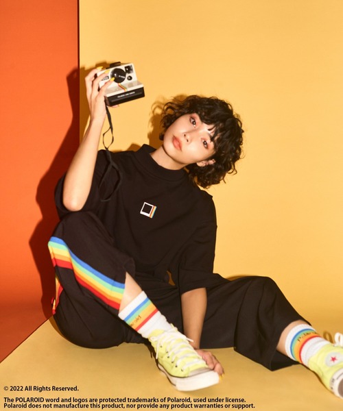 ear PAPILLONNER（イアパピヨネ）の「【Polaroid（ポラロイド）】モックネックTシャツ（Tシャツ/カットソー・レディース・ブラック・FREE）」の15枚目の写真
