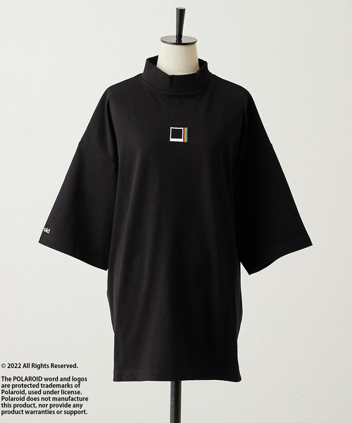 ear PAPILLONNER（イアパピヨネ）の「【Polaroid（ポラロイド）】モックネックTシャツ（Tシャツ/カットソー・レディース・ブラック・FREE）」の6枚目の写真