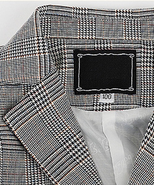 DAY CLOSET（デイ クローゼット）の「キッズ セットアップスーツ長袖ジャケット+ショートパンツ 2点セット（セットアップ・キッズ・グレー・110cm/120cm/130cm/140cm/150cm）」の7枚目の写真