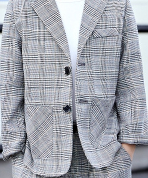 DAY CLOSET（デイ クローゼット）の「キッズ セットアップスーツ長袖ジャケット+ショートパンツ 2点セット（セットアップ・キッズ・グレー・110cm/120cm/130cm/140cm/150cm）」の8枚目の写真