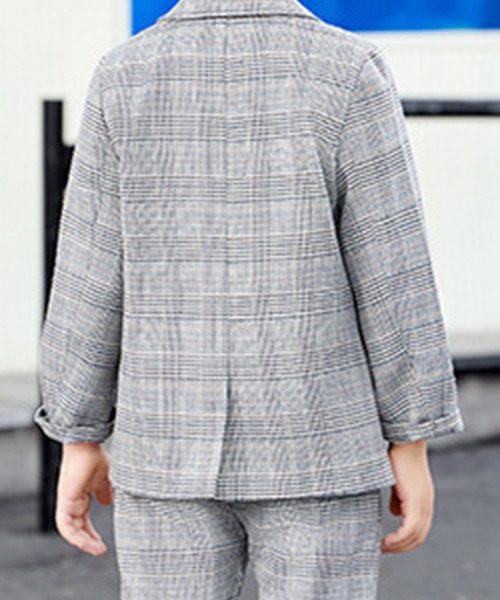 DAY CLOSET（デイ クローゼット）の「キッズ セットアップスーツ長袖ジャケット+ショートパンツ 2点セット（セットアップ・キッズ・グレー・110cm/120cm/130cm/140cm/150cm）」の9枚目の写真