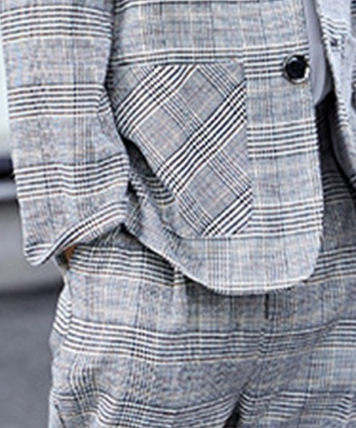 DAY CLOSET（デイ クローゼット）の「キッズ セットアップスーツ長袖ジャケット+ショートパンツ 2点セット（セットアップ・キッズ・グレー・110cm/120cm/130cm/140cm/150cm）」の10枚目の写真