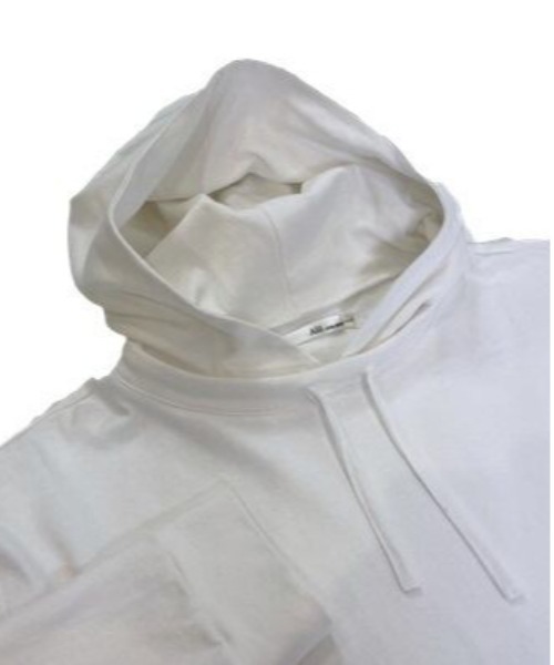 Alil（アリル）の「【Alil】アリル 10/-天竺 プルパーカー ルーズ シルエット 大人カジュアル（パーカー・メンズ・カーキ/ネイビー/グレイッシュベージュ/ブラック/オフホワイト・SMALL/MEDIUM/LARGE）」の14枚目の写真