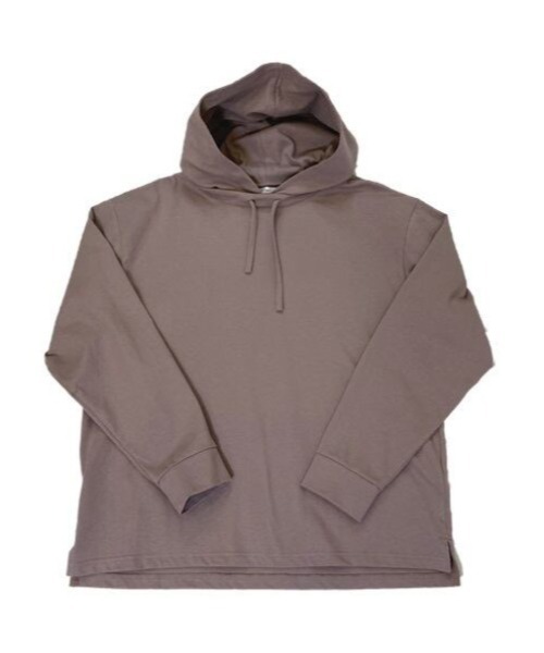 Alil（アリル）の「【Alil】アリル 10/-天竺 プルパーカー ルーズ シルエット 大人カジュアル（パーカー・メンズ・カーキ/ネイビー/グレイッシュベージュ/ブラック/オフホワイト・SMALL/MEDIUM/LARGE）」の11枚目の写真