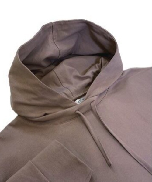 Alil（アリル）の「【Alil】アリル 10/-天竺 プルパーカー ルーズ シルエット 大人カジュアル（パーカー・メンズ・カーキ/ネイビー/グレイッシュベージュ/ブラック/オフホワイト・SMALL/MEDIUM/LARGE）」の10枚目の写真