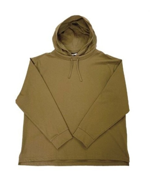 Alil（アリル）の「【Alil】アリル 10/-天竺 プルパーカー ルーズ シルエット 大人カジュアル（パーカー・メンズ・カーキ/ネイビー/グレイッシュベージュ/ブラック/オフホワイト・SMALL/MEDIUM/LARGE）」の17枚目の写真