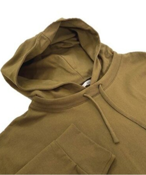 Alil（アリル）の「【Alil】アリル 10/-天竺 プルパーカー ルーズ シルエット 大人カジュアル（パーカー・メンズ・カーキ/ネイビー/グレイッシュベージュ/ブラック/オフホワイト・SMALL/MEDIUM/LARGE）」の16枚目の写真