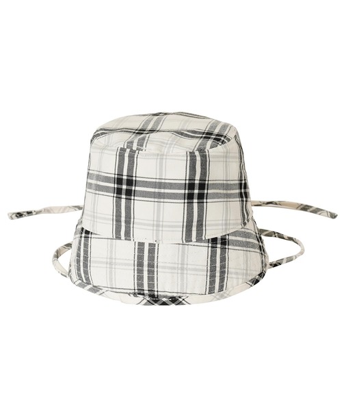 X-girl（エックスガール）の「PLAID BUCKET HAT（ハット・レディース・ホワイト/グリーン/イエロー・ONE SIZE）」の10枚目の写真
