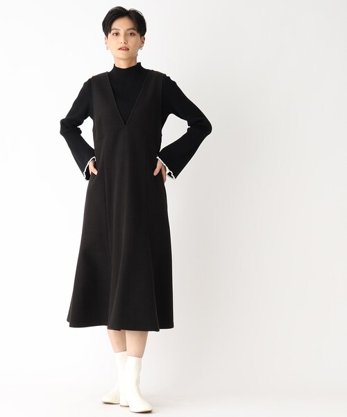 OPAQUE.CLIP（オペークドットクリップ）の「◆【C】フィット&フレアジャンパースカート（スカート・レディース・ナチュラル/ブラック・36/38/40）」の8枚目の写真