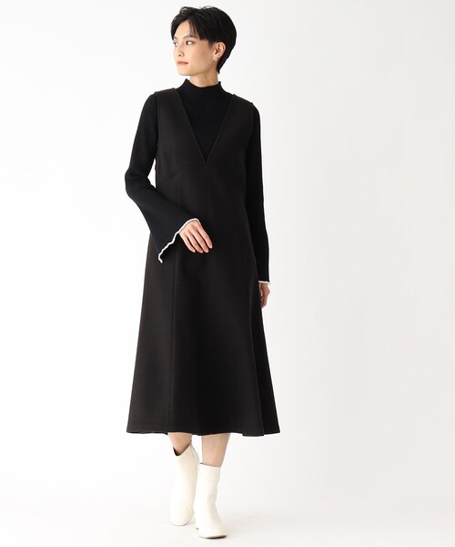 OPAQUE.CLIP（オペークドットクリップ）の「◆【C】フィット&フレアジャンパースカート（スカート・レディース・ナチュラル/ブラック・36/38/40）」の9枚目の写真