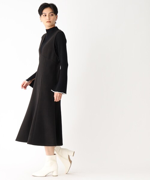 OPAQUE.CLIP（オペークドットクリップ）の「◆【C】フィット&フレアジャンパースカート（スカート・レディース・ナチュラル/ブラック・36/38/40）」の11枚目の写真