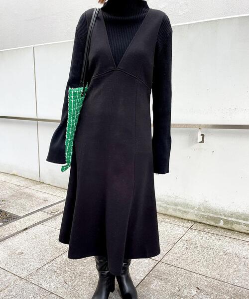 OPAQUE.CLIP（オペークドットクリップ）の「◆【C】フィット&フレアジャンパースカート（スカート・レディース・ナチュラル/ブラック・36/38/40）」の13枚目の写真