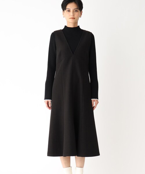 OPAQUE.CLIP（オペークドットクリップ）の「◆【C】フィット&フレアジャンパースカート（スカート・レディース・ナチュラル/ブラック・36/38/40）」の14枚目の写真