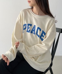 CLEA | 【2023SS新作】PEACEアーチカレッジロゴプリントプルオーバー(スウェット)