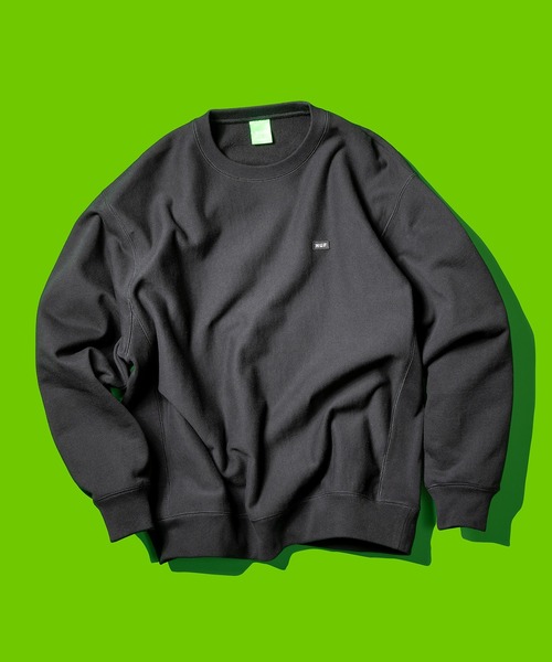 HUF（ハフ）の「CLASSIC BAR LOGO CREW / HUF クルースウェット トレーナー（スウェット・メンズ・ブラック/ワイン/ブルー系その他/アッシュグレー・SMALL/LARGE/MEDIUM/X-LARGE/XX-LARGE）」の2枚目の写真