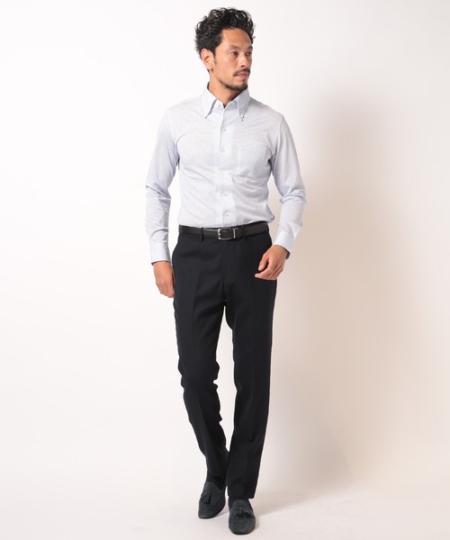 MEN'S BIGI(メンズビギ)の「【ACTIVE TAILOR】ミックスヤーン/ホップサックスラックス<セットアップ・スリーピース対応>(スラックス・メンズ・ダークネイビー/ネイビー・01/02/03/04)」の4枚目の写真