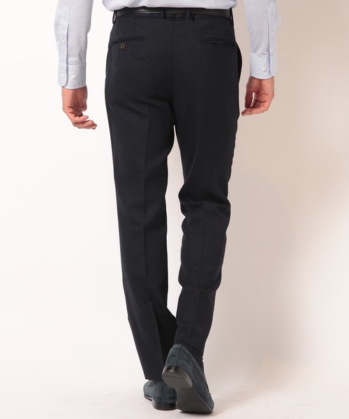 MEN'S BIGI(メンズビギ)の「【ACTIVE TAILOR】ミックスヤーン/ホップサックスラックス<セットアップ・スリーピース対応>(スラックス・メンズ・ダークネイビー/ネイビー・01/02/03/04)」の9枚目の写真