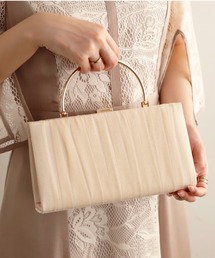 【Cupid Heart】結婚式バッグ 金具ハンドルチュールクラッチバッグ
