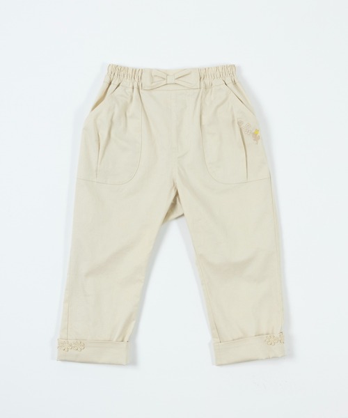 KP(ケーピー)の「ウエストリボンストレッチブロードパンツ(140~160)(チノパンツ・キッズ・ベージュ/ライトブルーグレー・140cm/150cm/160cm)」の1枚目の写真