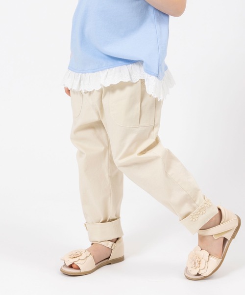 KP(ケーピー)の「ウエストリボンストレッチブロードパンツ(140~160)(チノパンツ・キッズ・ベージュ/ライトブルーグレー・140cm/150cm/160cm)」の10枚目の写真